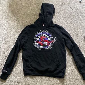 Black mitchell and ness Toronto raptors hoodie. Great condition. Size M